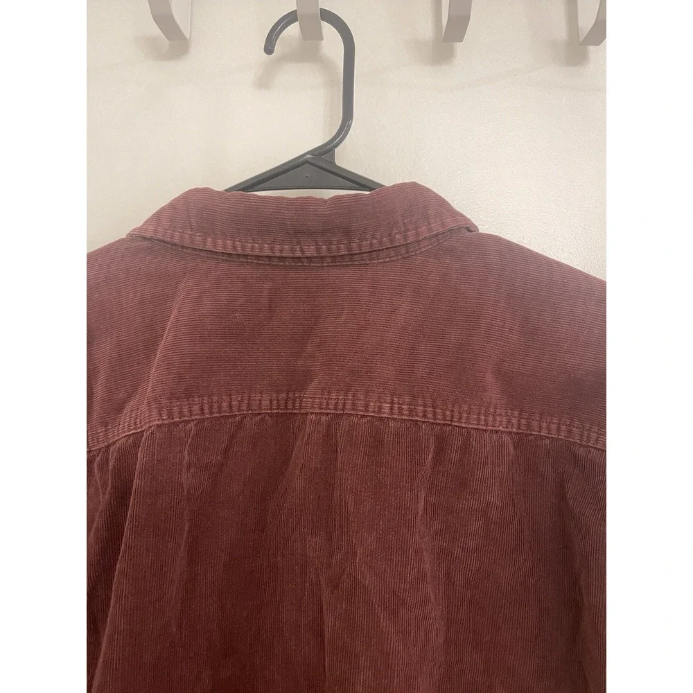 Banana‎ Republic Men's Corduroy Burgundy Button Up Christmas Holiday Preppy